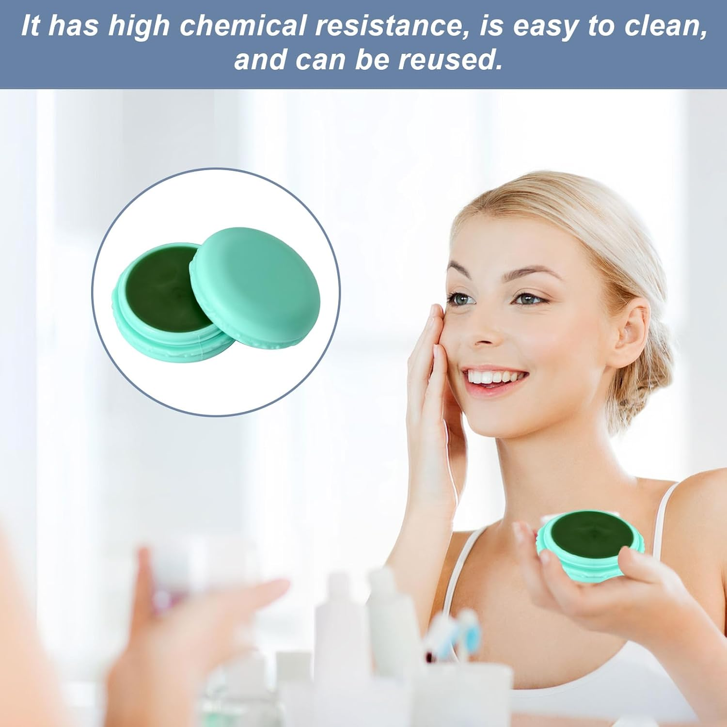 6Pcs 10G Travel Containers,Small Container,Plastic Jars,Small Plastic Containers,Small Cosmetic Sample Empty Container,For Cosmetic Body Empty Sample Containers,Travel Accessories image number 5