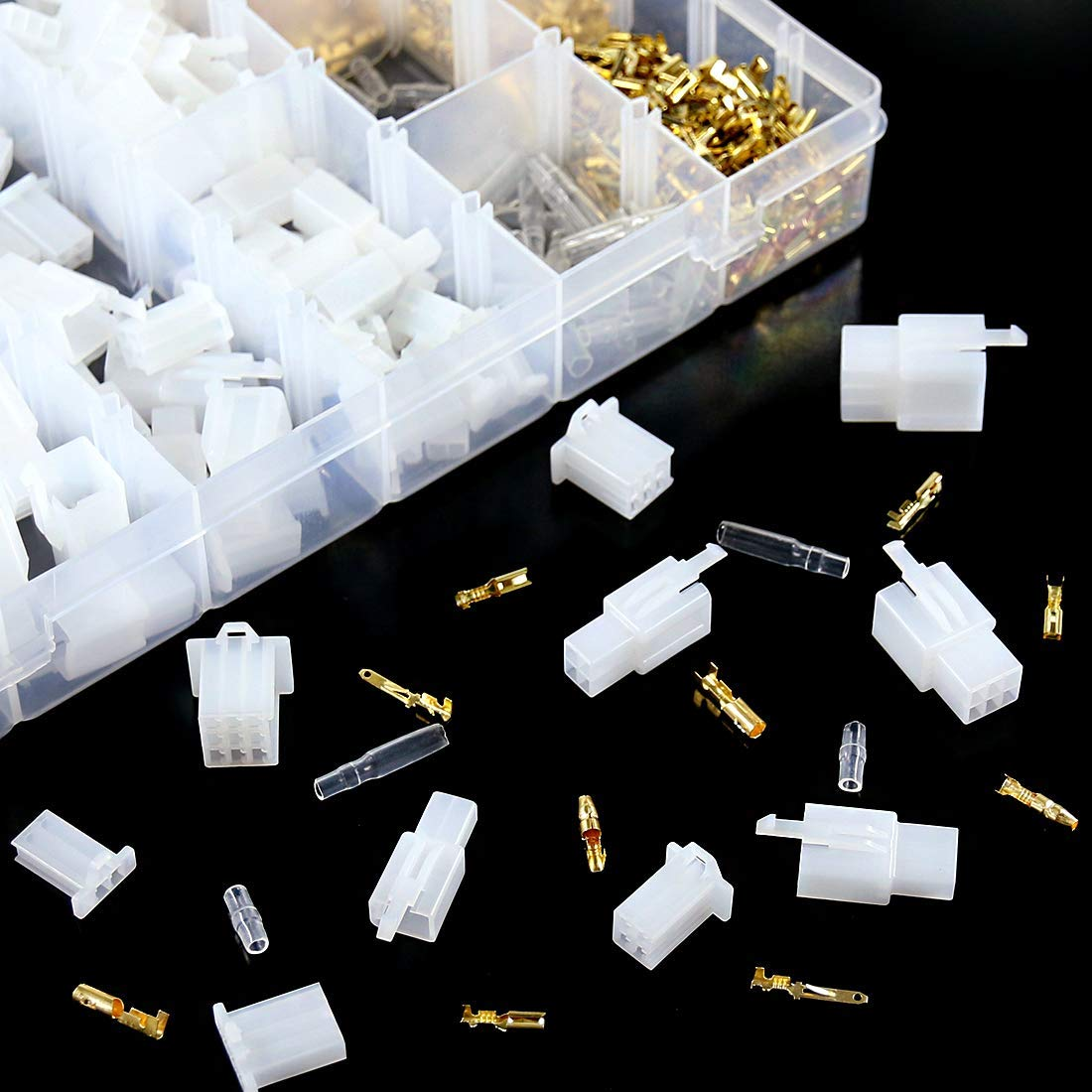 690PCS Automotive Electrical Wire Connectors Kit 2.8Mm 2 3 4 6 9 Pin Automotive Electrical Wire Male Female Socket Plug and Pin Header Crimp Wire Terminals Connector Assortment Kit O-P-029-Kit image number 1