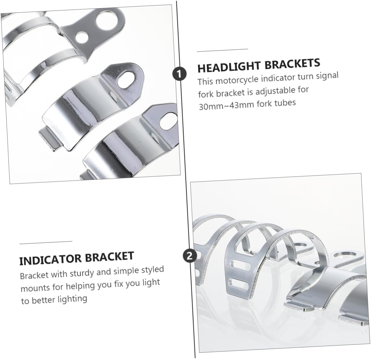 PRETYZOOM 2Pcs Turn Signal Base Motorcycle Mount Bracket for Motorbike Accessories Parts Signal Fork Bracket for Headlight Indicator for Rear Turn Mounting