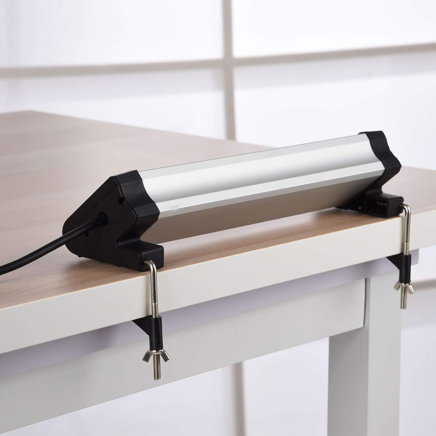 Electraline 62556 3-Way Aluminium Power Strip for Desk with 2 USB 65 W (1 Type C PD for Charging Computers + 1 USB 3A) Cable 2 M/Table Socket Power Strip/Multi-Purpose Desk image number 3