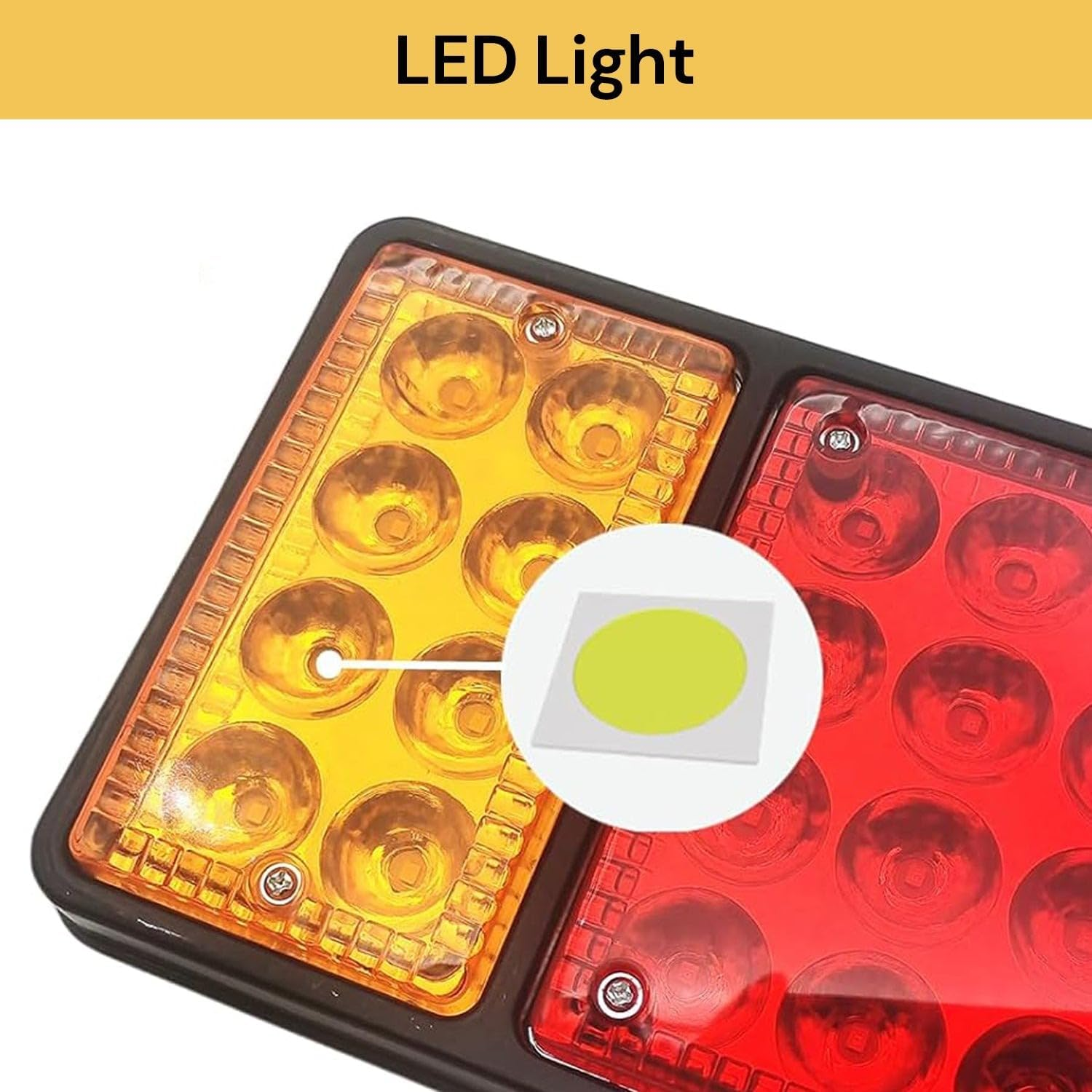 Spendeal 2 Pcs Trailer Tail Light Kit Light Bar 36 LED Running Brake Turn Signals Reverse Lights Waterproof, LED Trailer Lights IP68 for Boat Snowmobile Utility Bed Pickups RV Camper UTV UTE Vans image number 6