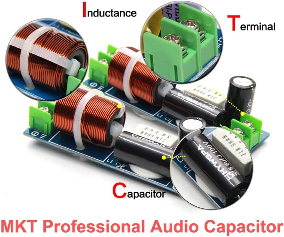 2PCS 1 Way 60W Mediant Speaker Frequency Divider Circuits Car 1-Unit Automotive Hifi Stereo Audio Crossover Filters