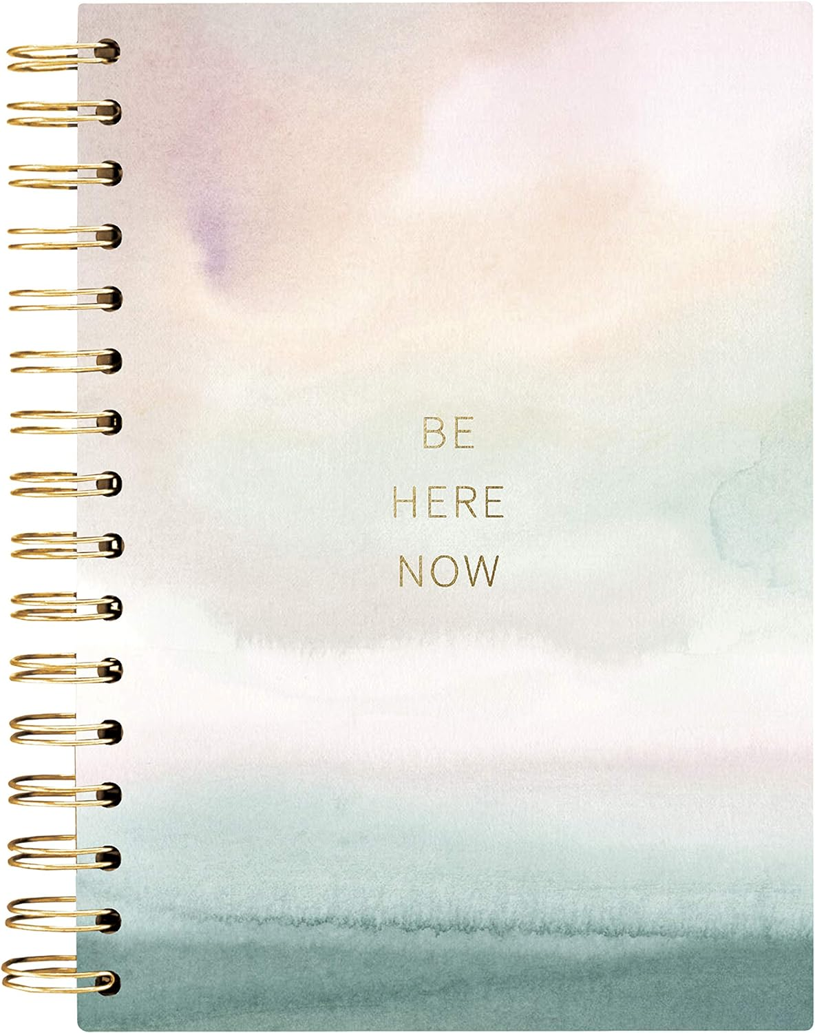 Graphique Hardbound Spiral Journal | Be Here Now Calming Watercolor Design | Premium Paper | Notebook | Diary | Lists | Record Month and Date | Great Gift | 160 Ruled Pages | 6.25&rdquo; X 8.25&rdquo;