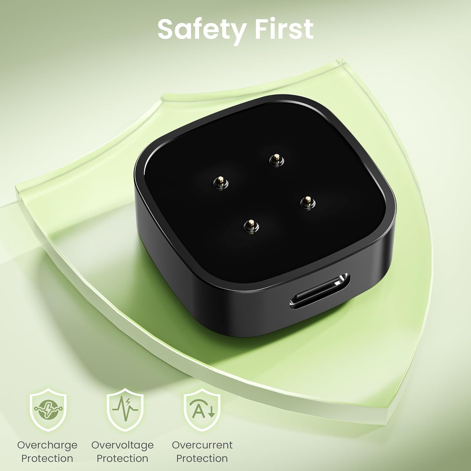 RUXELY Charger for Fitbit Versa 4/Versa 3/Sense 2/Sense,Magnetic USB C Charging Cable Dock,Replacement Type C Charging Cord Stand Portable Charger Adapter for Fitbit Sense 1/2,Versa 3/4 Smartwatch image number 3