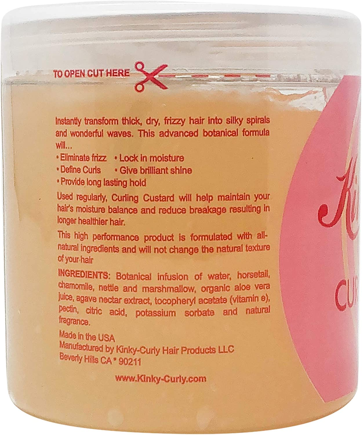 Kinky Curly Curl Custard Gel, 8 Oz image number 4