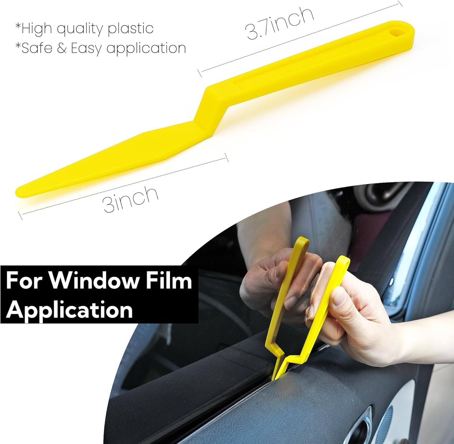 Professional Vinyl Wrap Tool Kit for Car Ppf/Tint Installation - 2 Felt Squeegees, 10 Microfiber Felts, Safety Cutter, Vinyl Knife & 5 Blades, Edge Tuck Tool(For Auto Tint/Car Wraps/Window Films) image number 3