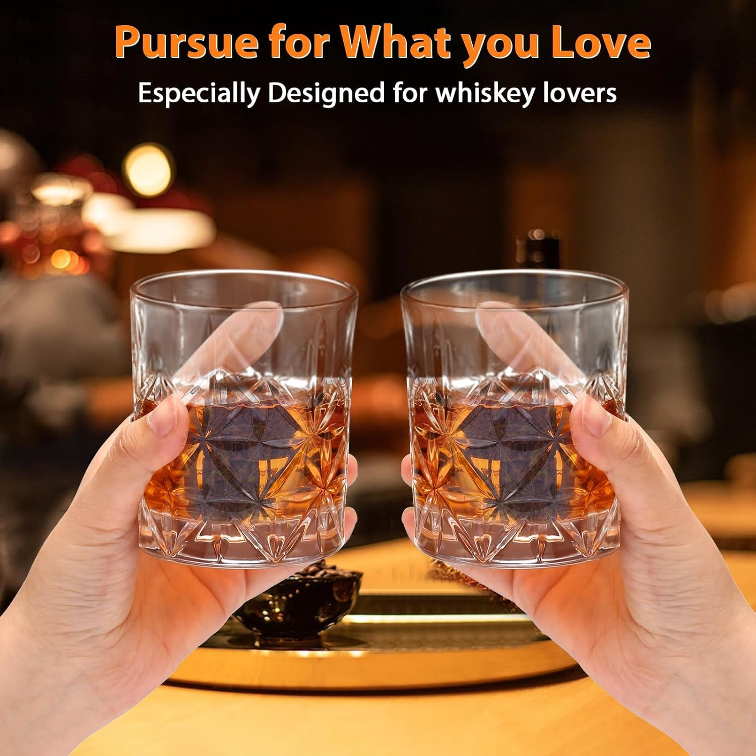 Whiskey Stones Glass Gift Set of 2, Unique Anniversary or Birthday Gift Ideas for Him - Boyfriend, Husband, Dad, Grandpa - 8 Granite Chilling Stones image number 6