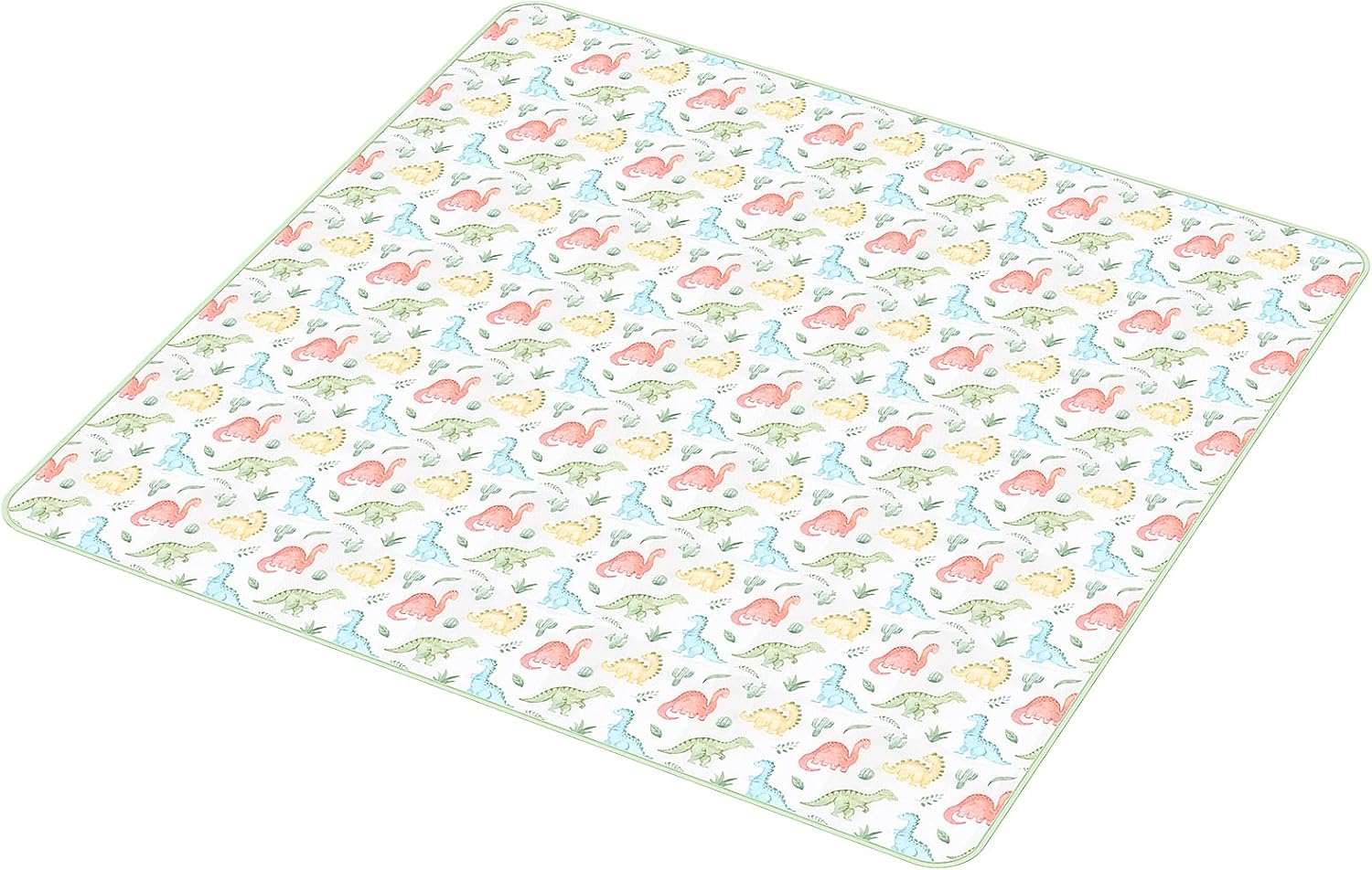 51Inch Baby High Chair Splash Mat, Waterproof Baby Food Spill Floor Mat, Nonslip Portable Picnic Pad, Baby Crawling Mat for under High Chair 130&times;130 Cm (Green)