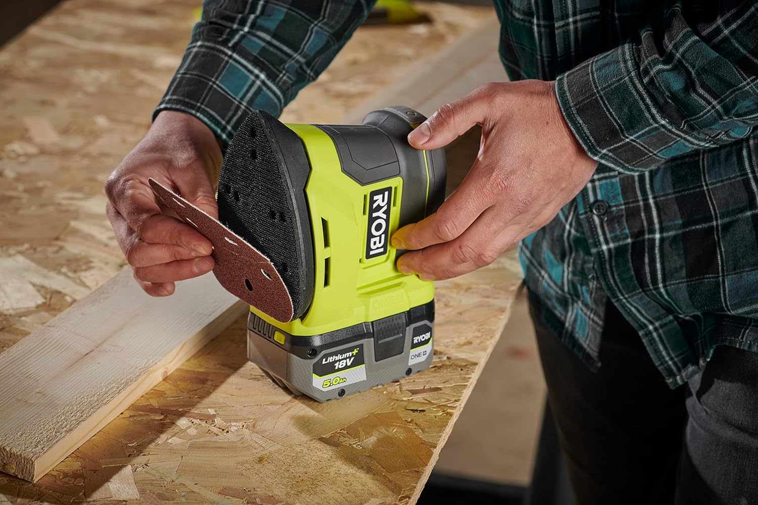 Ryobi R18PS-0 18V ONE+ Cordless Corner Palm Sander (Body Only), One Size image number 4