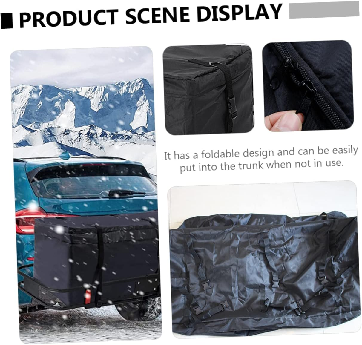 FUNOMOCYA Luggage Bag for Car Roof Cubic Feet Capacity for Travel Storage and Outdoor Adventures image number 4