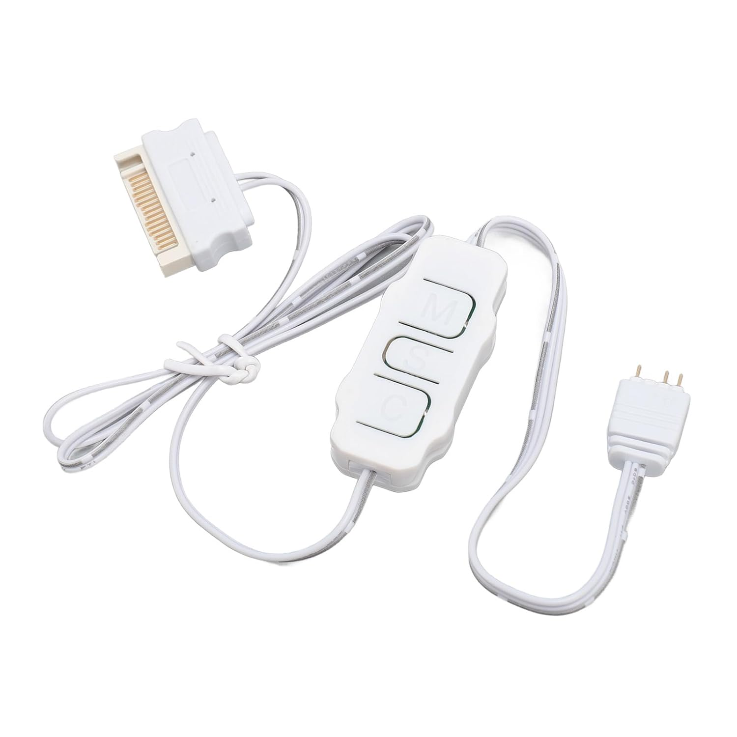 ARGB Controller, Power Supply 5V 3 Pin Professional Stable Performance ARGB Light Stripe Controller for DIY ARGB Devices for Air Cooled Radiators (White) image number 3