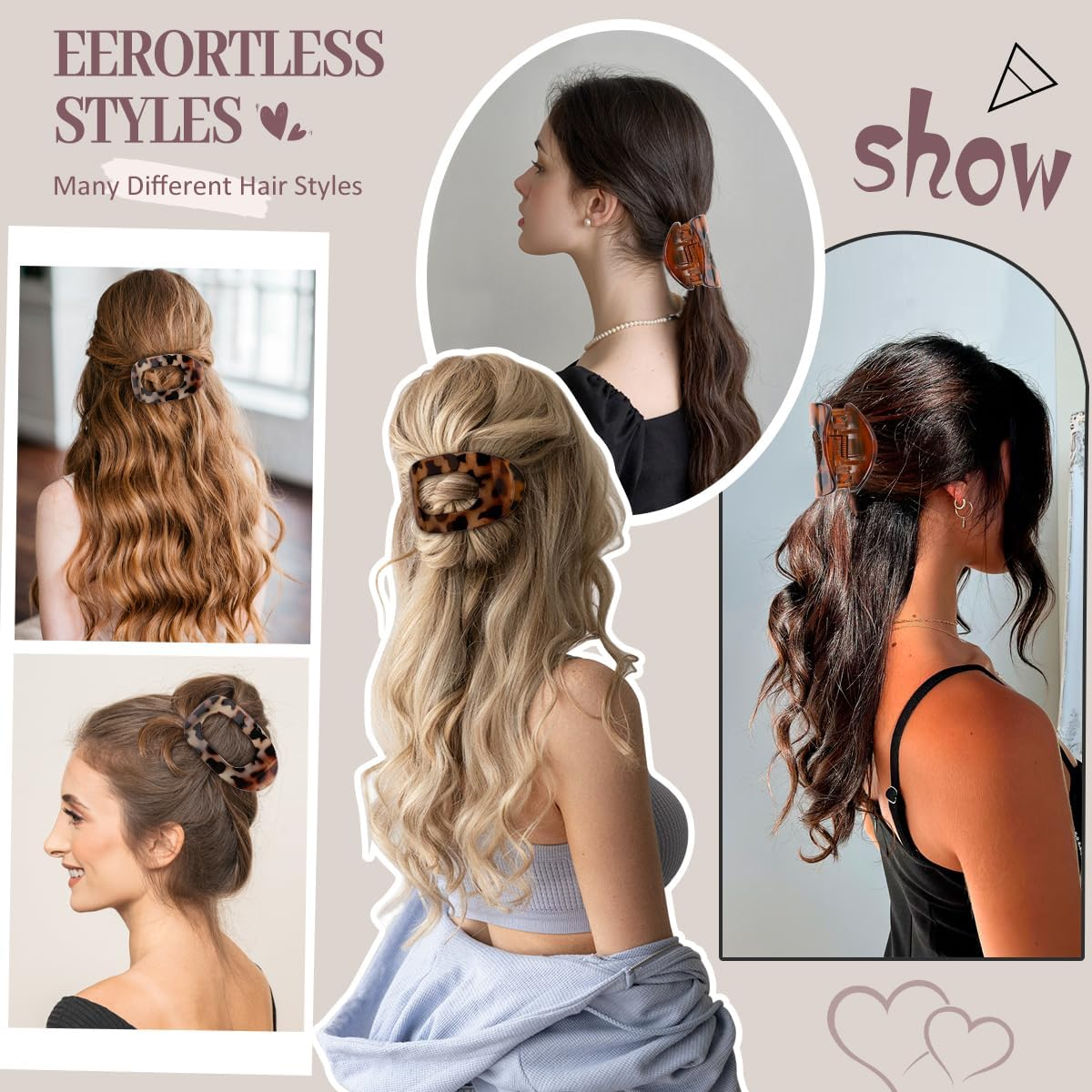 Pack of 6 Women'S Hair Clips, Flat Hair Clips, French Clip, Non-Slip Side Hair Clips for Thick and Thin Hair, Strong Hold for Everyday Life, Sports, Driving as Hair Accessories (Matte Plain) image number 5