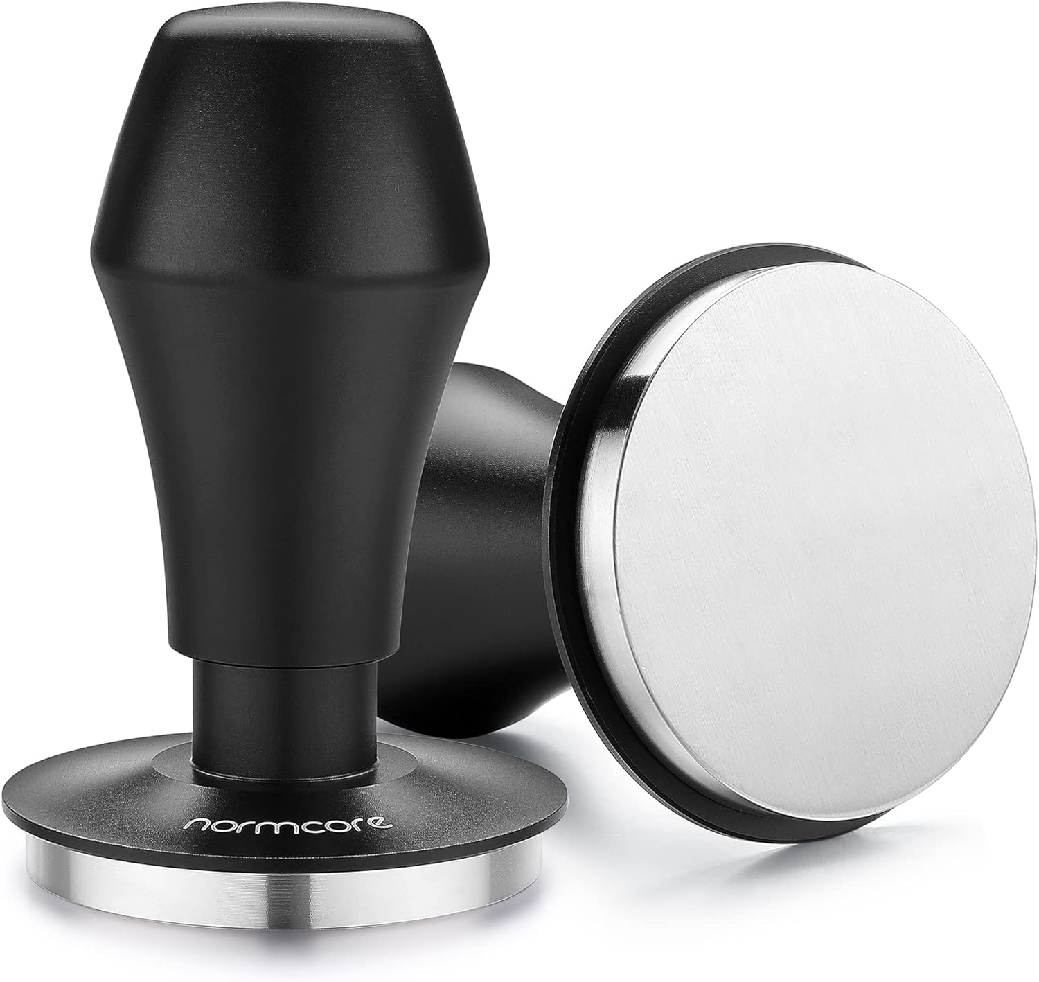 Normcore 57Mm Coffee Tamper V4.1 with Click Sound Feedback, Spring Loaded Tamper with Stainless Steel Flat Base, Compatible with Lelit Anna Portafilter, Black