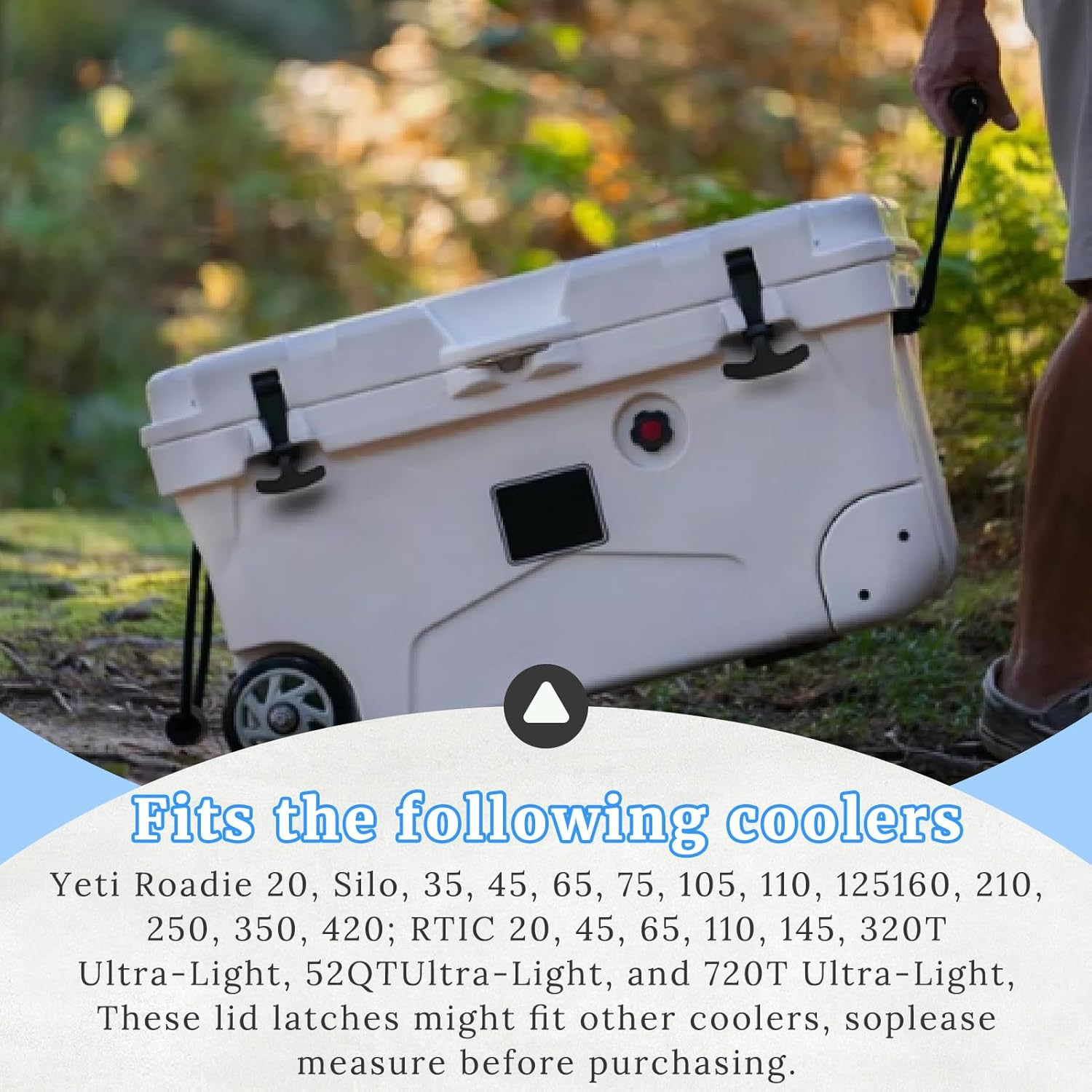 Gtpartes 4 Pcs Heavy Duty Cooler Latches Replacement Compatible with YETI Tundra RTIC and Other Related Coolers Lid Latch Parts Accessories Ergonomically Improved Design Black image number 1