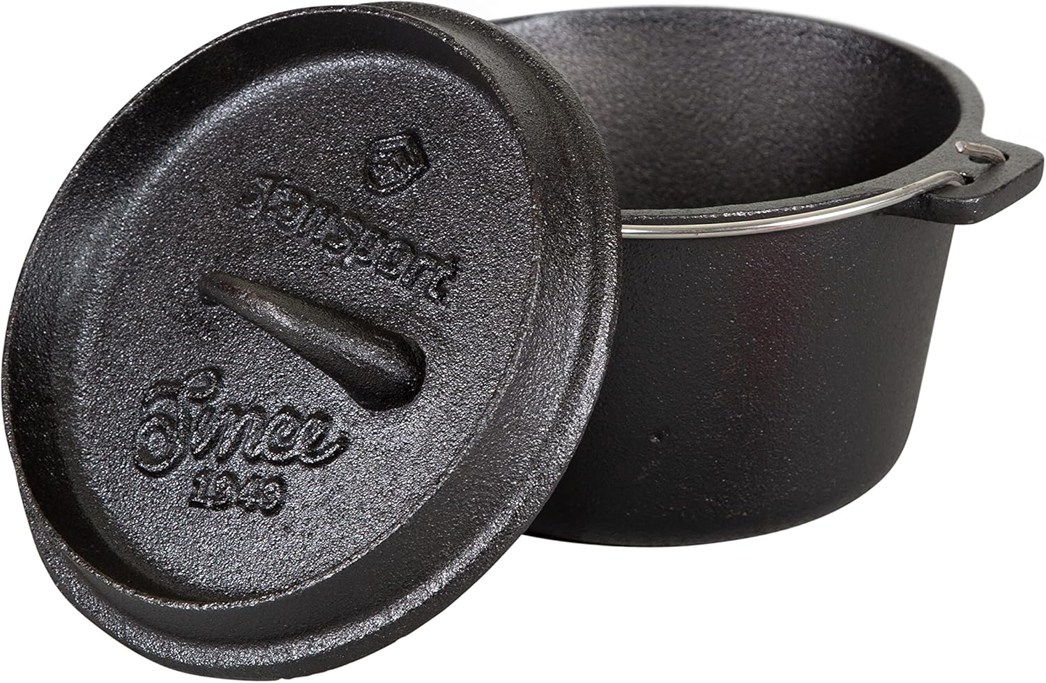 Stansport 1 QT Pre-Seasoned Cast Iron Dutch Oven Flat Bottom (16016) image number 6