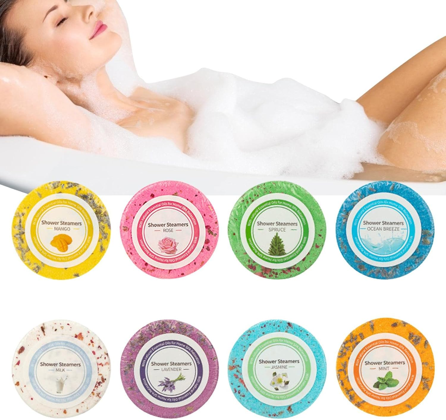 Bath Steamers - Organic Natural Oils Slimming Bath Bombs - Colorful Bath Slimming Bombs, Foot Bath Tablets Relaxation Gifts for Home SPA Borato image number 3