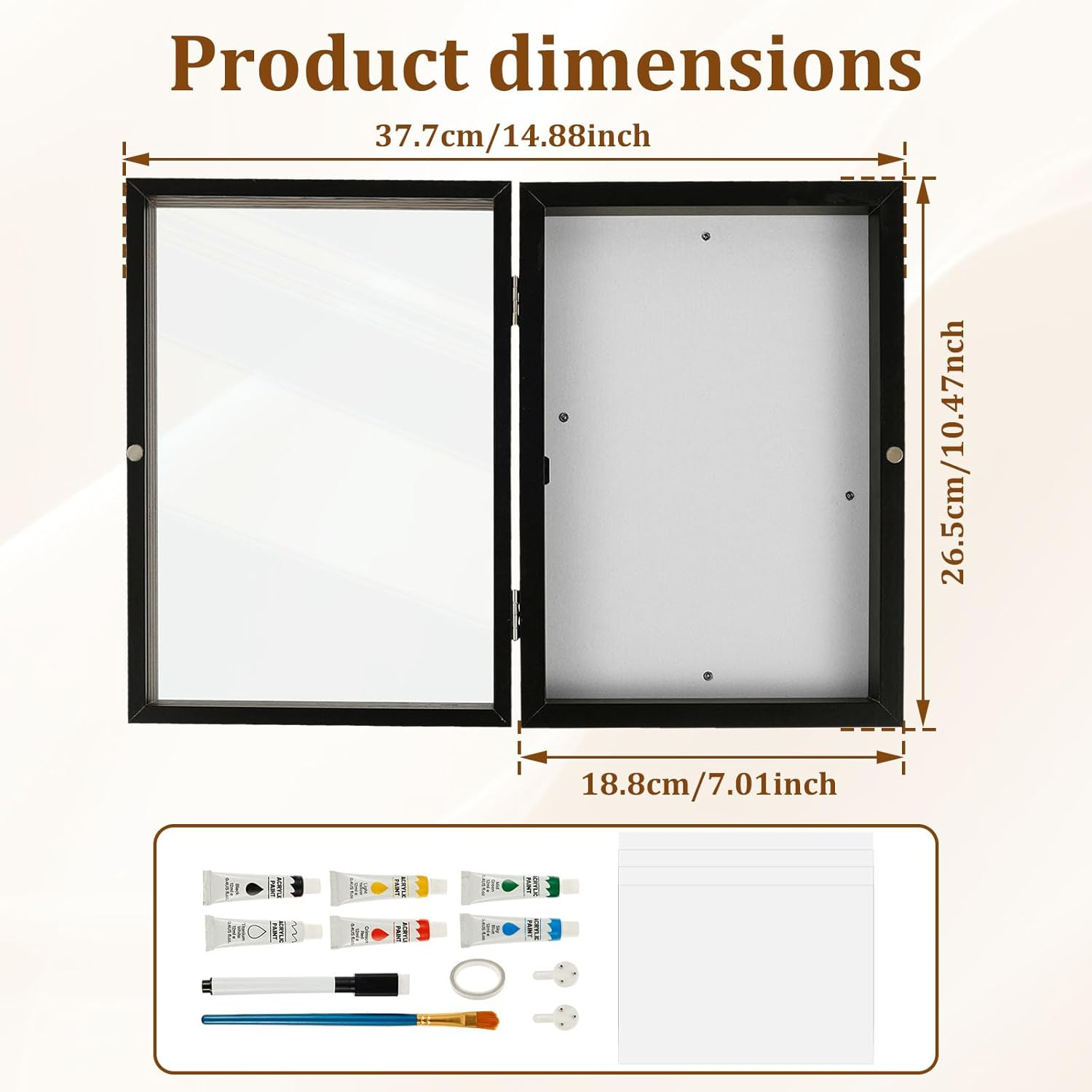 Family Handprint Kit, DIY Craft Keepsake Wooden Frame, Significative Family Print Set for Craft Memorable Hand Print Photo Frame for Parent Kid Home