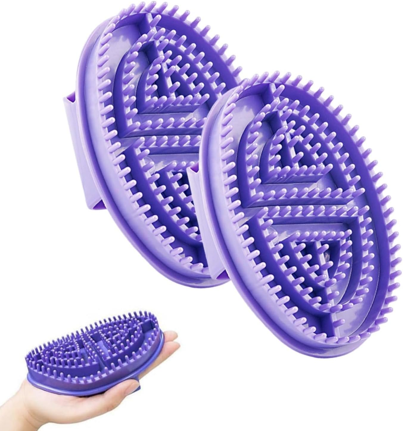 Massage Brush for Belly Body Relaxation Massage Comb Essential Oil Brush Body Scrubber Bath Body Brushes SPA Massager Device, Meridian Pressure Brush for Belly, Arms, Legs, Back (2 Pcs) image number 6