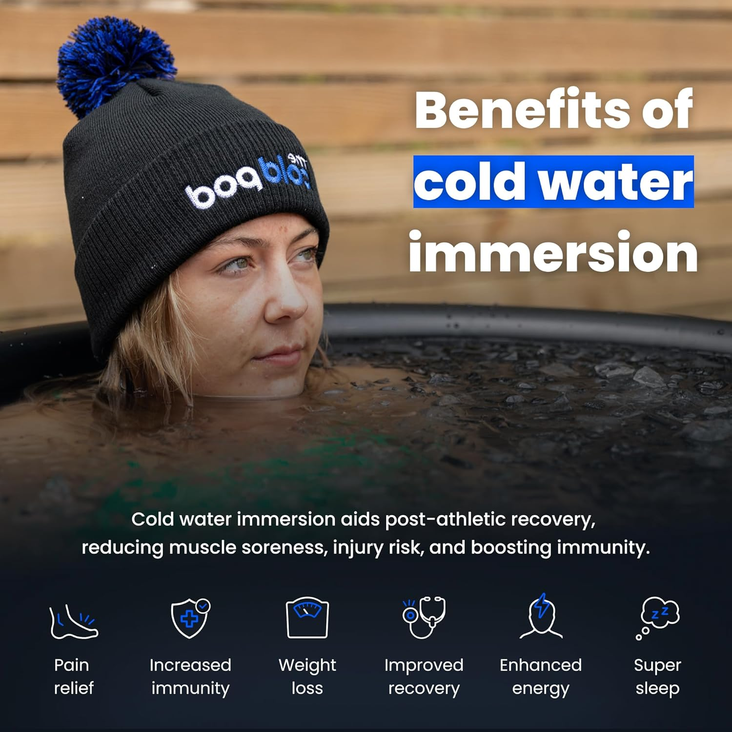 The Cold Pod Ice Bath for Athletes with Cover: 85 Gallons Cold Plunge Tub for Recovery, Multiple Layered Portable Ice Bath Plunge Pool image number 1
