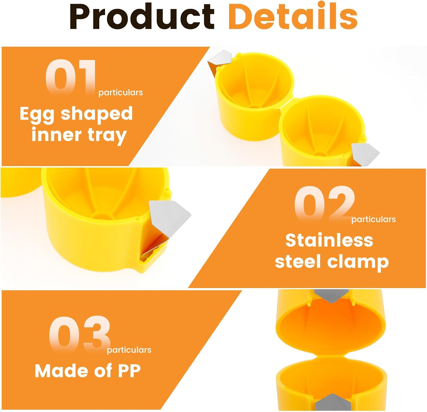3PCS Egg Shell Opener, Handheld Egg Cracker Tool, Portable Egg Opener Tool, Egg Breaker for Raw Eggs, Effortless Egg Cracking Tool, Egg Slicer Egg Peeler Tool for Cooking Camping image number 5