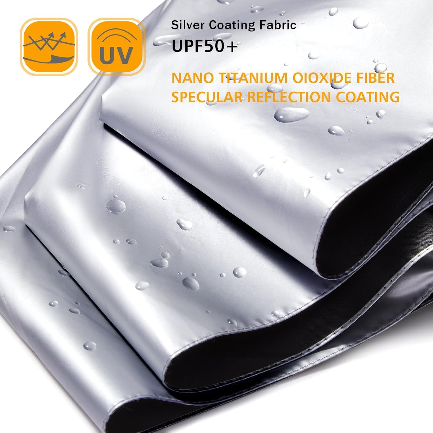G4Free UPF 50+ UV Protection Travel Umbrella 42/46 Inch Windproof Silver Coating Sun Blocking Umbrella image number 3