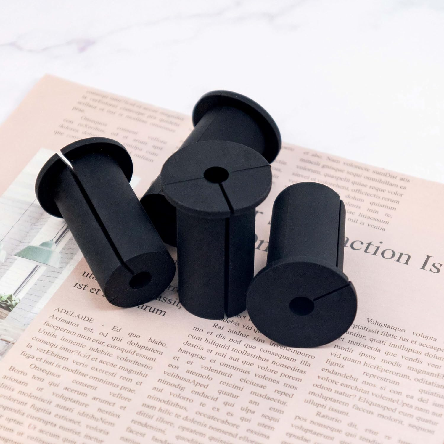 6 Pcs Wall Grommet for Starlink Cable Routing, Silicone Feed through Bushings, Hole Cover Compatible with Starlink Mount for Protecting Cords (Black) image number 1