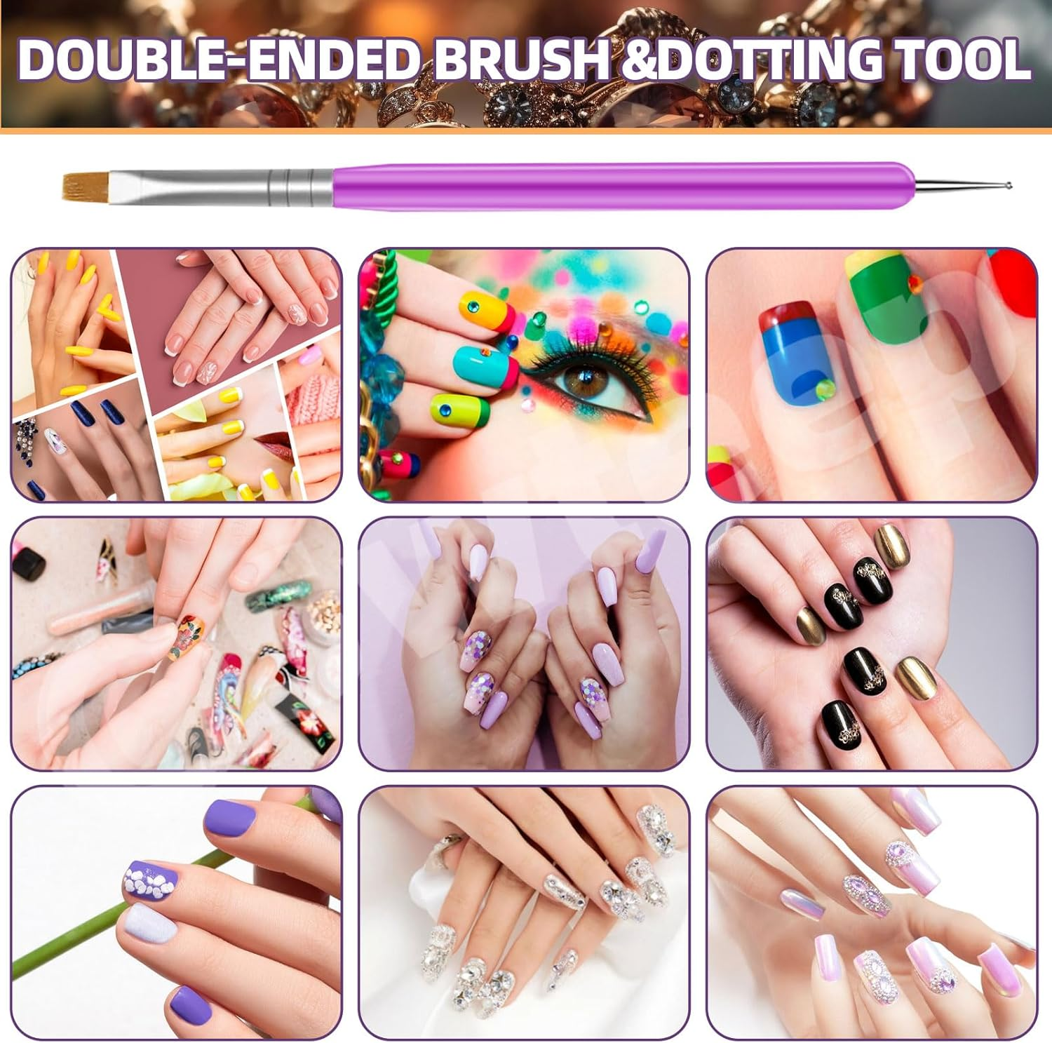 Swpeet 2606Pcs Jewelry Adhesive with 4 Mixed Sizes 2Mm 3Mm 4Mm 5Mm Clear Rhinestones Kit, Clear Flat Back Crystal round Glass Gems for DIY Clothes Fabric Shoes Jewelry Making Nail Art image number 6