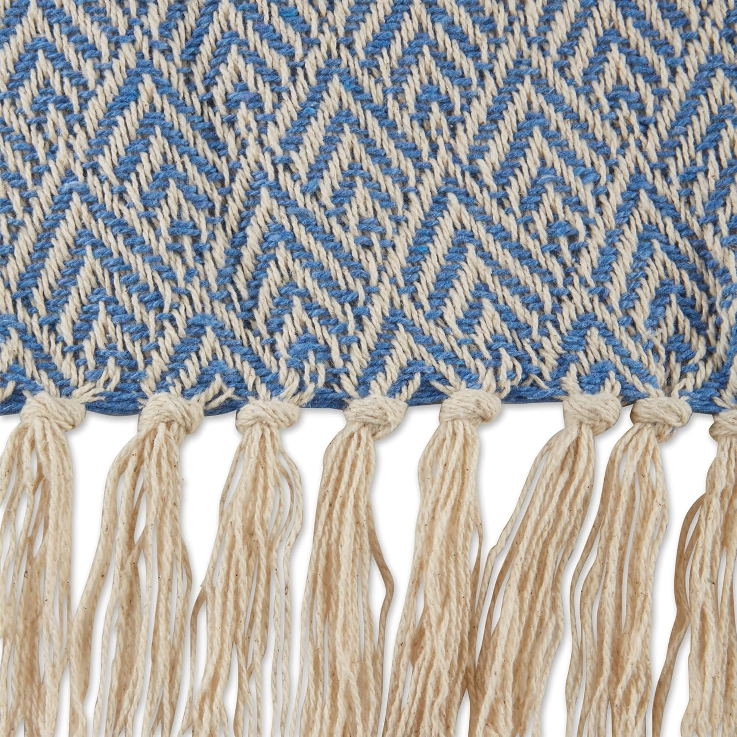 DII Diamond Throw Collection Cotton Woven, 50X60, Artichoke