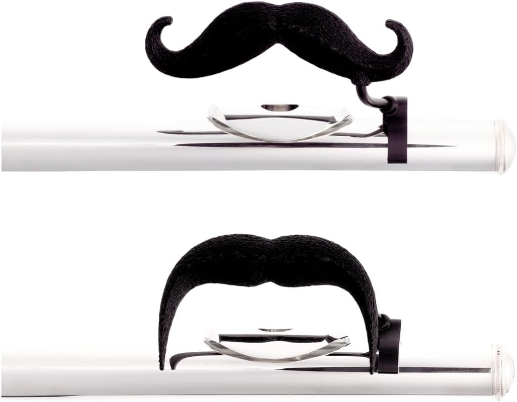 Brasstache the Original Flute-Stache 2.0 - Clip-On Mustache for Flute, XL and Handlebar Combo Version