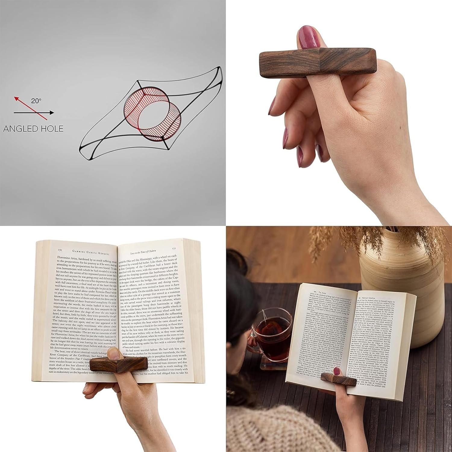 2 Pcs Thumb Book Page Holder,Comfortable Page Holder,Reading Accessories to Read in Bed,Forbook Lovers, Bookworm Gifts, Literary Gifts.