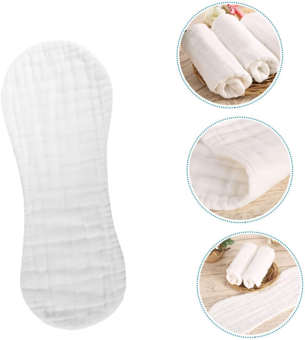 12Pcs Reusable Gauze Diapers for Toddlers and Newborns Soft Muslin Cloth Diaper Liners Washable for Home Travel image number 3