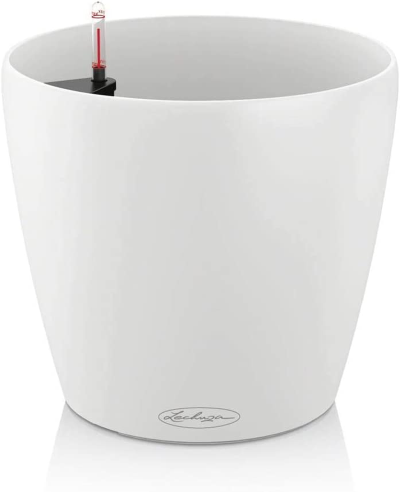 Lechuza Classico Color 21 Self-Watering Planter with Water Level Indicator, White image number 4