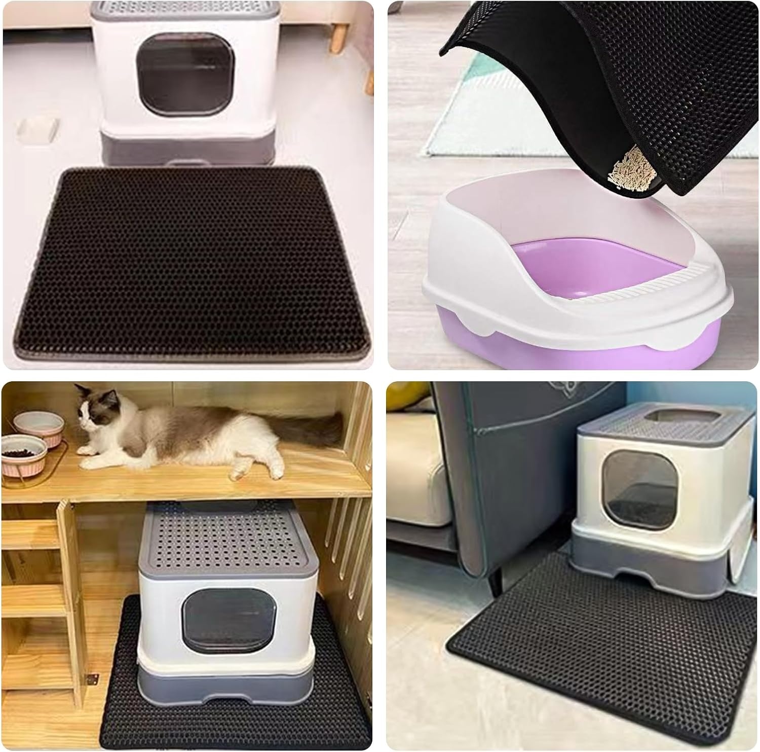 Cat Litter Tray Mat, Honeycomb Design Cat Litter Mat, Cat Litter Tray Mat image number 1