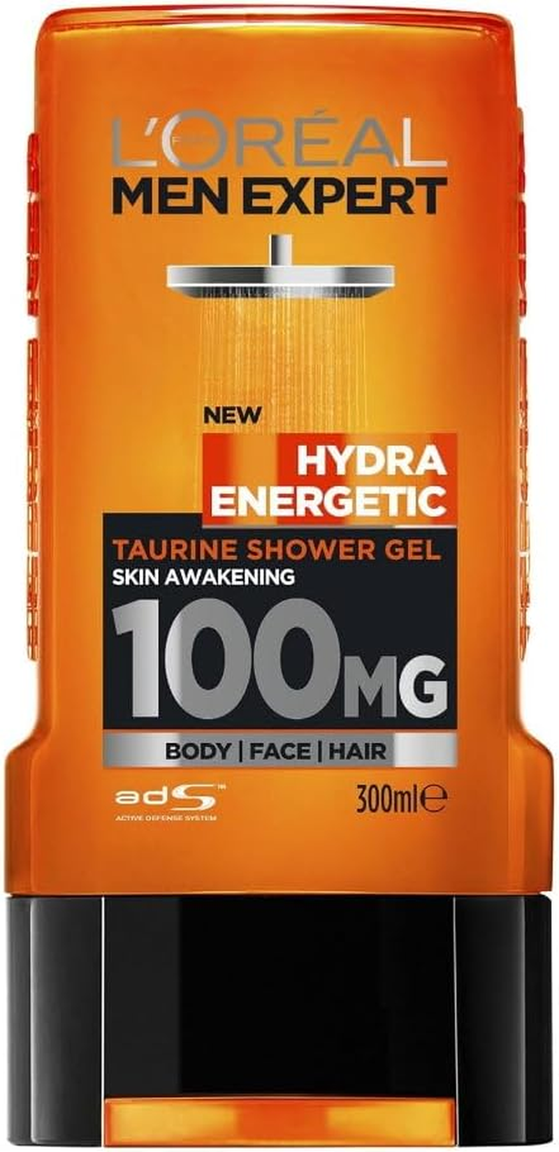 6X L'Oreal Paris Men Expert Hydra Energetic Shower Gel Body Face Hair 300Ml image number 5