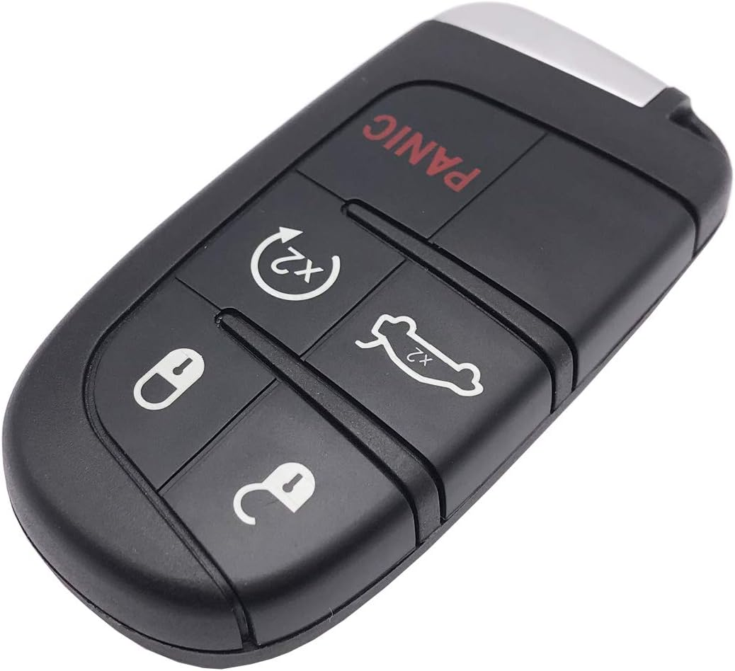 Key Fob Cover Case Fit for Jeep Grand Cherokee Wrangler Compass Cherokee Renegade Patriot Grand Comander for Chrysler 300 200 Dodge Charger Challenger Dart Durango Journey Renegade Fiat (Black) image number 2