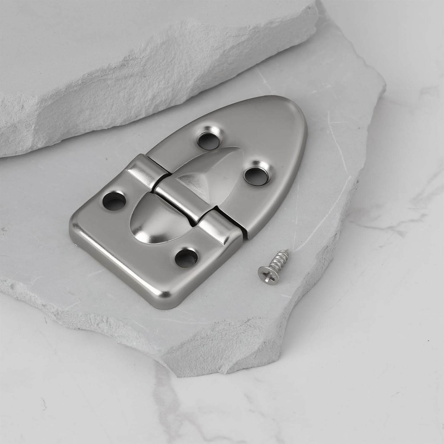 Be in Your Mind 2 Pcs Box Cabinet Silver 90&deg; Flip Hinge Suitable for Guitar Cases Piano Cabinet image number 3