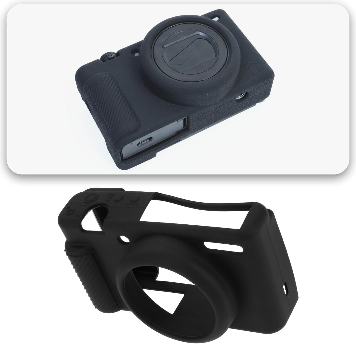 Briny River Camera Soft Silicone Protective Case Lightweight Camera Protective Cover Compatible with Sony ZV1F ZV-1F ZV-1 II, Black image number 6