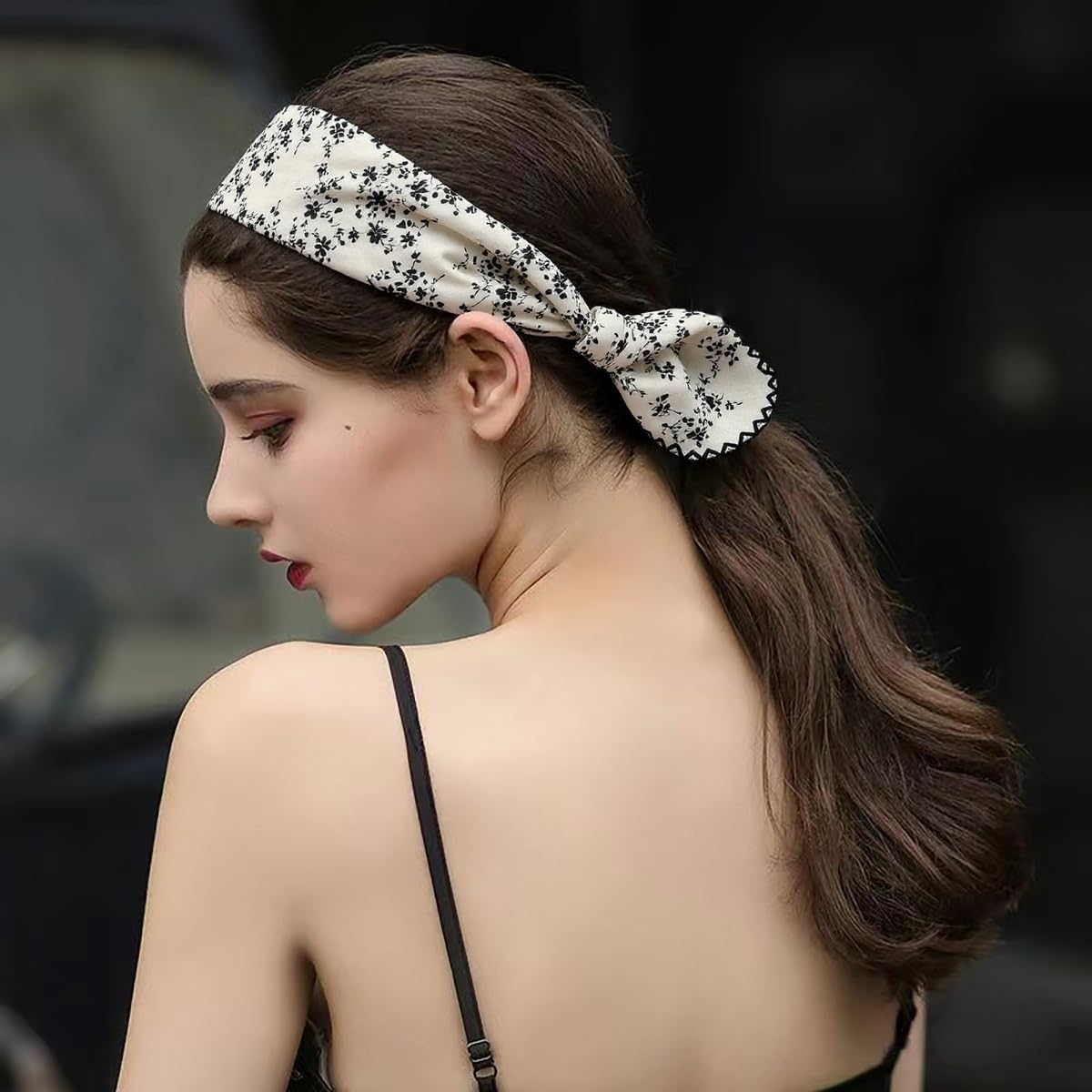 Pemilosci Large Oversized Cotton Bandana Headband, Head Wrap, Protective Coverage, Hair Neck Scarf for Women 31 X 31 Inch image number 1