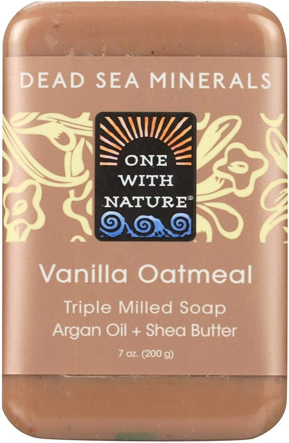 One with Nature - Dead Sea Mineral Bar Soap Mild Exfoliating Vanilla Oatmeal - 7 Oz. image number 1