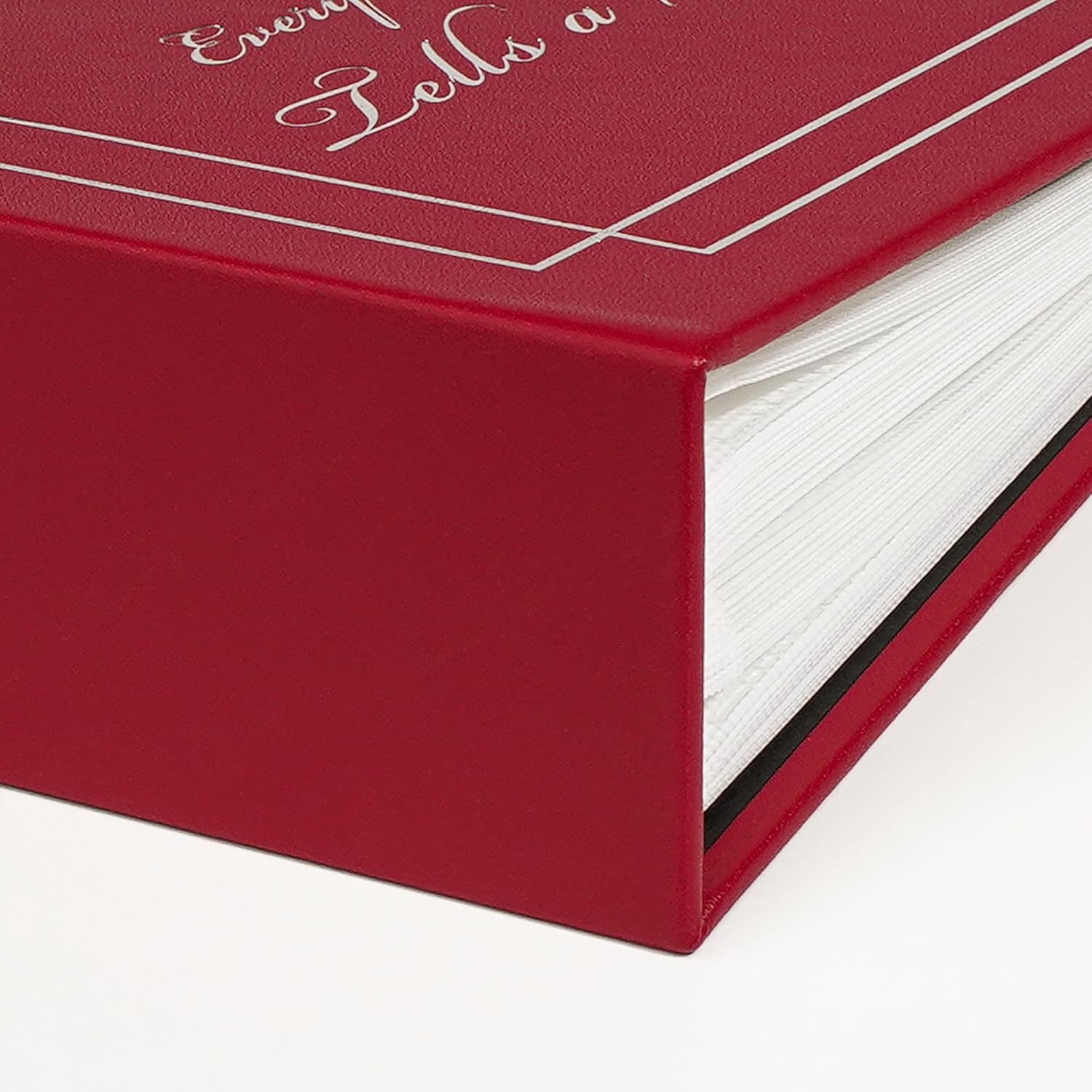 Photo Album 4X6 100 Photos Leather Cover Wedding Photo Albums Extra Large Capacity Picture Book with Beautiful Prints Presents for Wedding Baby Vacation Red image number 2