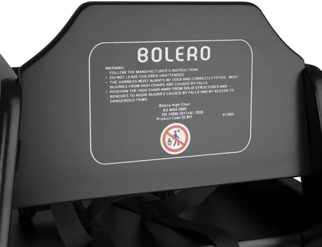 Bolero Wooden High Chair, Black image number 4