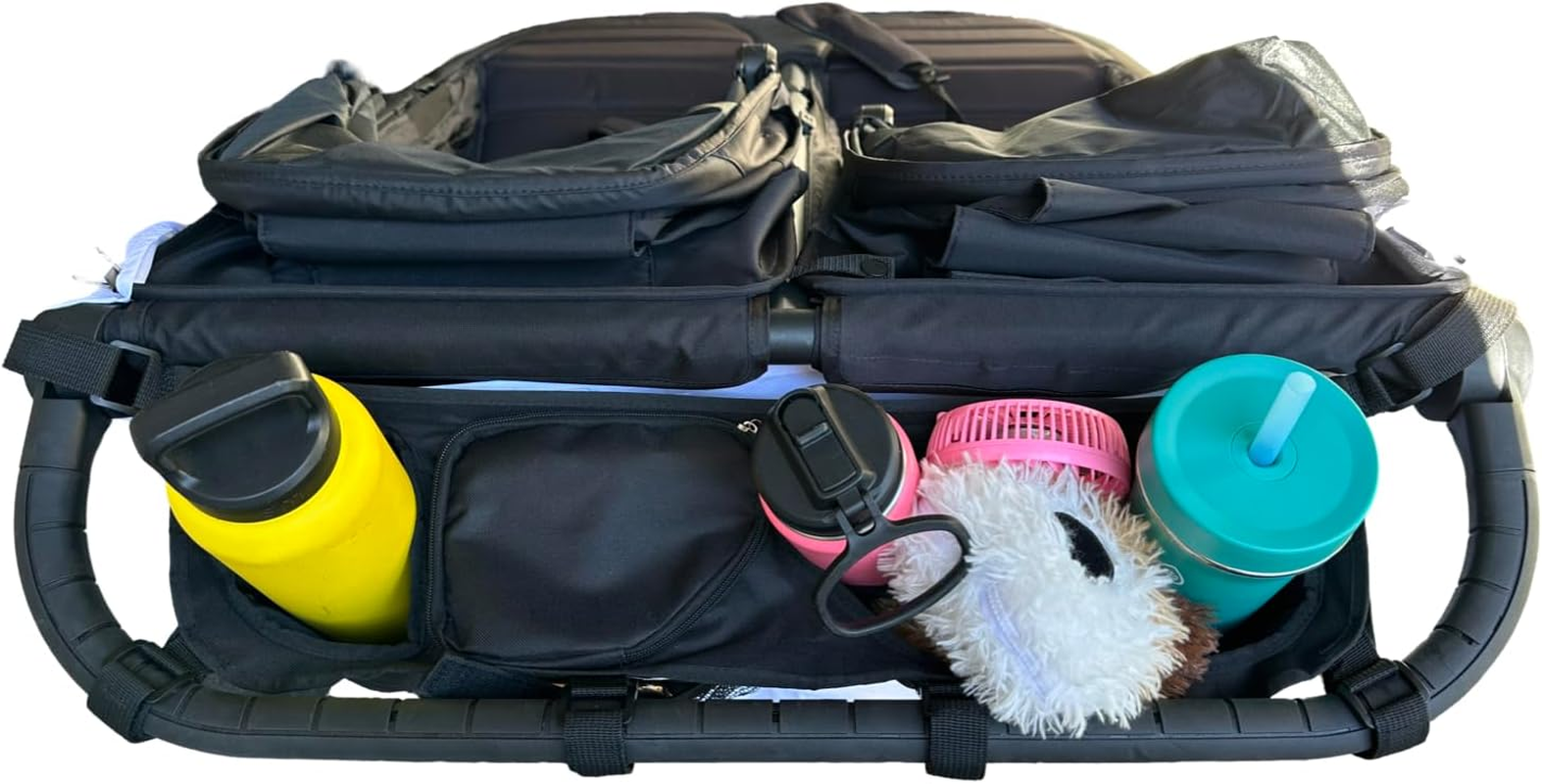 Split (Bar in Middle of Handlebar) Double Stroller Organizer for Bob Duallie and Baby Jogger City Mini GT image number 1