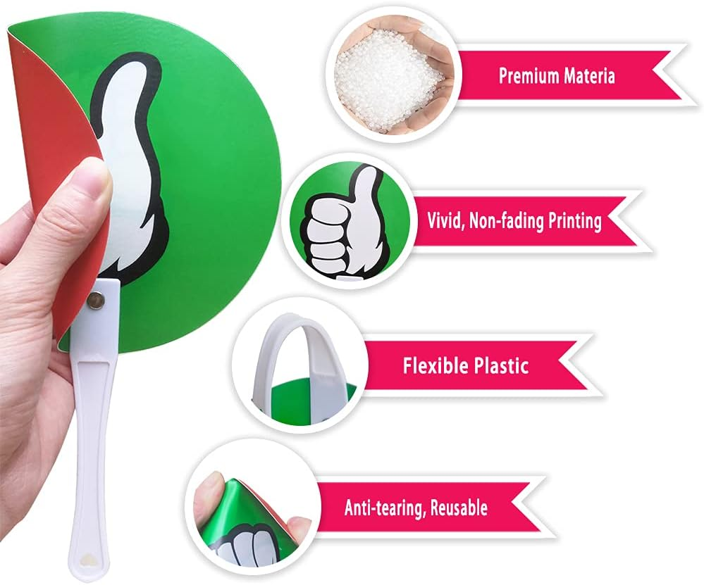 Thumbs Up/Thumbs down Paddles 24 Packs for Classroom Voting, Teacher Classroom Event Supplies and Teacher Student Interaction Signs image number 6