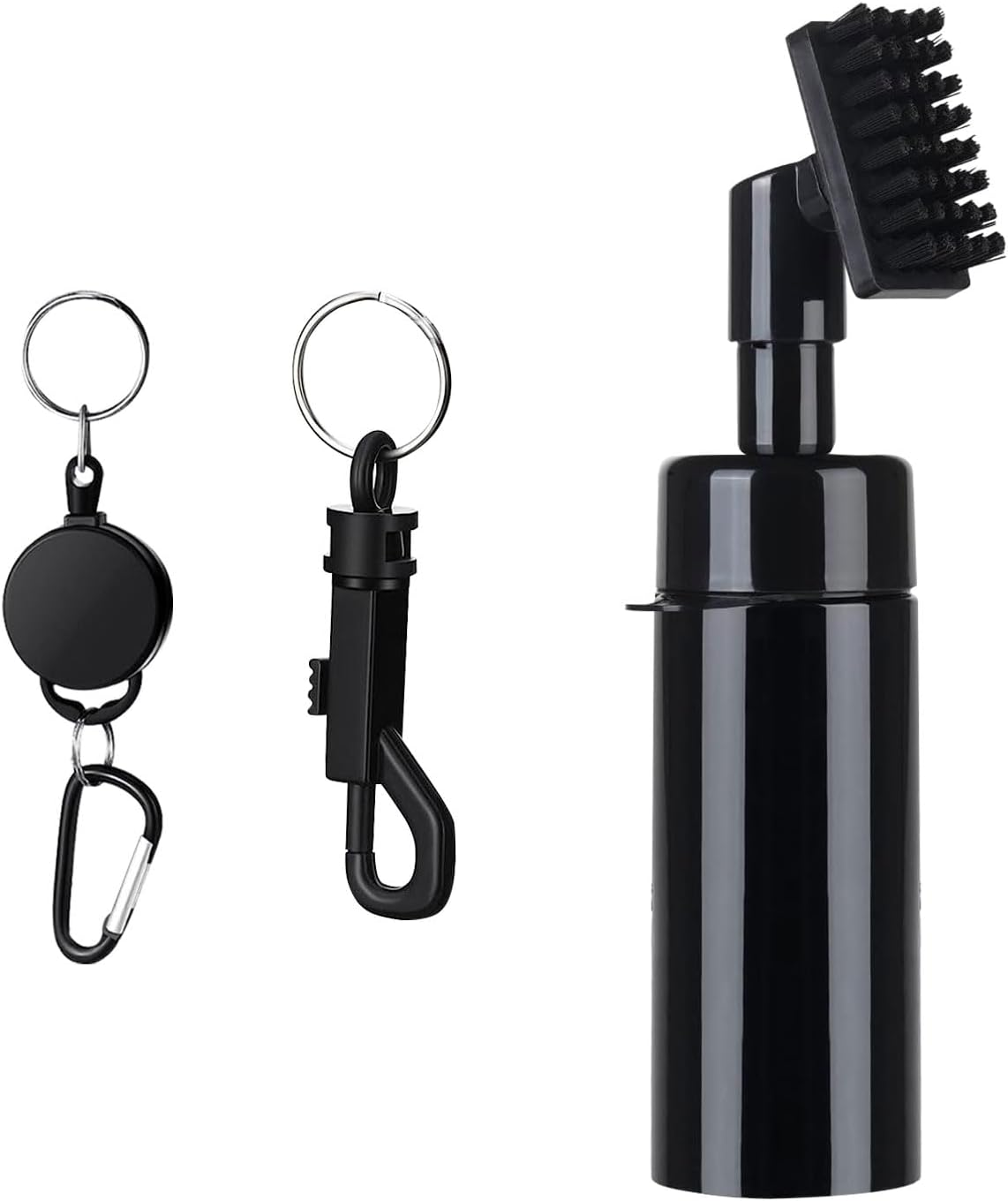 Golf Club Cleaner Brush - 7.5 Inch Groove Tube with 4Oz Squeeze Water Bottle 2 Clip Golf Club Cleaning Kit Essential Accessory with Nylon Bristles Caddy Splash Golf Water Brush Golf Accessories, 1Pcs image number 3