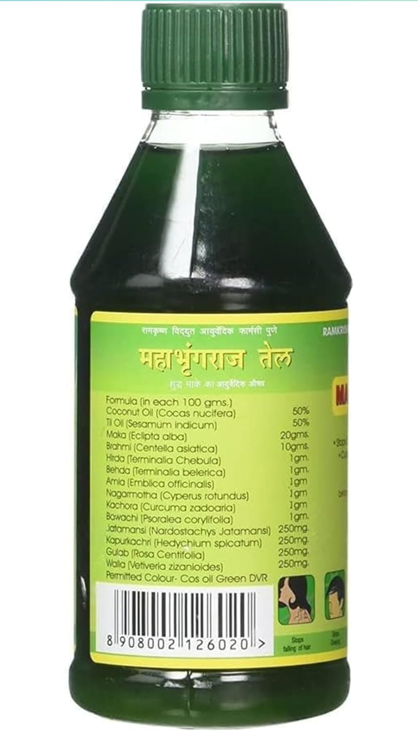 Ramakrishna Vidyut Ayurved Pharmacy Maka Mahabhringaraj Oil, 100 Ml image number 1