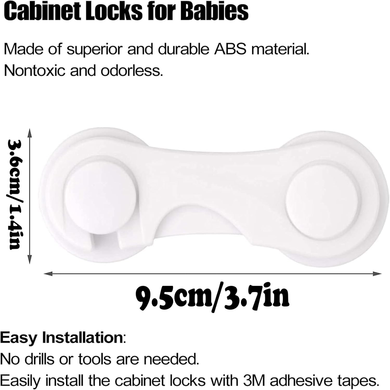 20 Pack Baby Locks Child Safety Cabinet Proofing,Life Child Safety Locks for Drawer Cupboards Fridge Oven Closet and Pantry image number 1