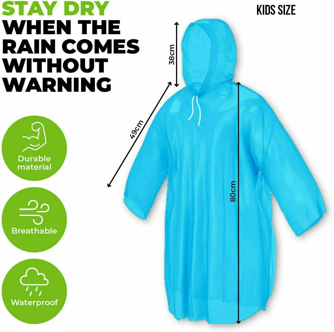 Tootoo Poncho Reusable for Kids