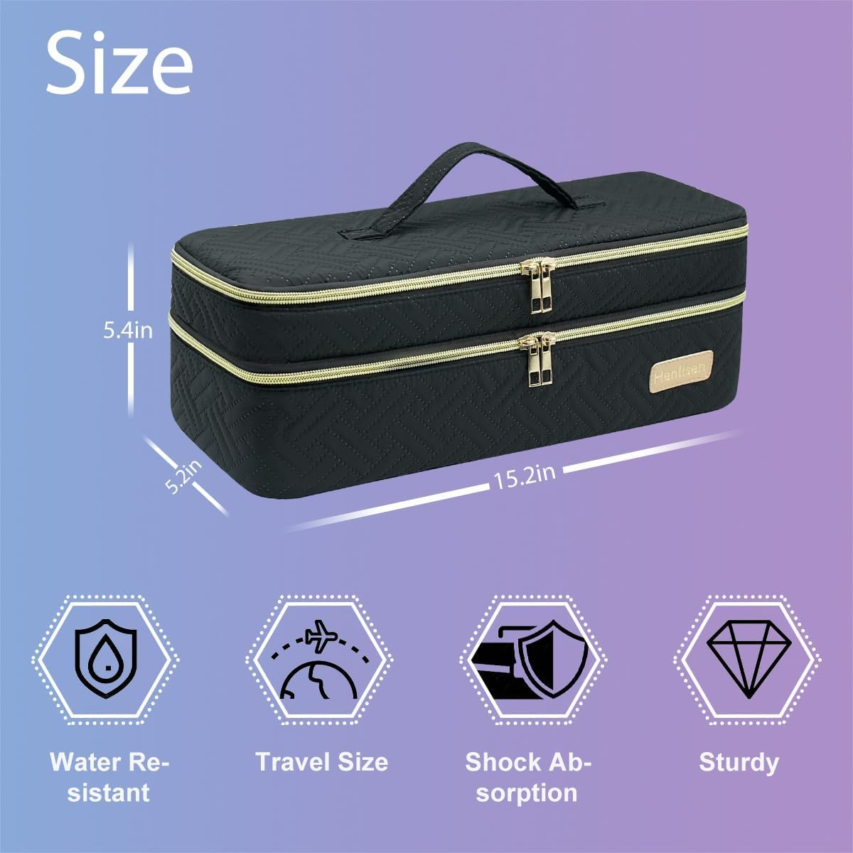 Hair Tools Travel Bag for Shark Flexstyle Carrying Case, Double Layer Hair Tools Storage Bag for Flat Curling Iron, Hair Accessories, Hair Dryer Styler Organizer (Bag Only) image number 3