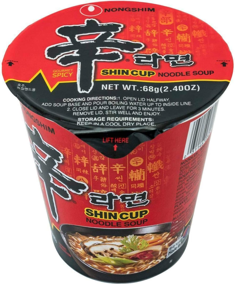 Nongshim Shin Cup Noodle Soup 68 G (Pack of 6) image number 1