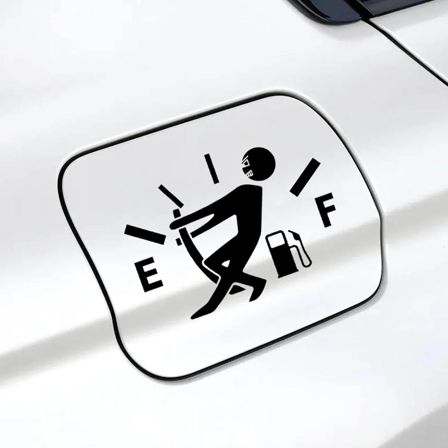 Funny Car Stickers High Gas Consumption Decal Fuel Gage Empty Stickers Fit Car, Trucks, Motorcycle, SUV (Black/Boy) image number 6